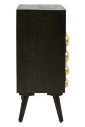 Orsina Stylish Two-Drawer Mango Wooden Sideboard, Mid-Century Modern Side Board For Living Room Organization - thumbnail 4
