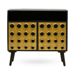 Orsina Stylish Two-Drawer Mango Wooden Sideboard, Mid-Century Modern Side Board For Living Room Organization - thumbnail 1