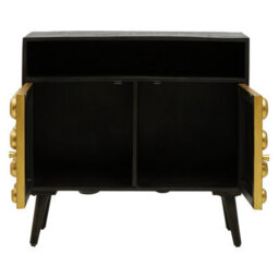 Orsina Stylish Two-Drawer Mango Wooden Sideboard, Mid-Century Modern Side Board For Living Room Organization - thumbnail 2