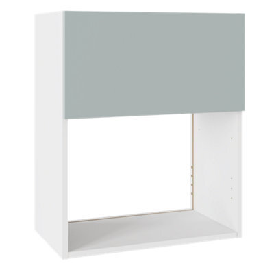 Kitchen Kit Microwave Housing Wall Unit 600mm Slab - Supermatt Aquamarine