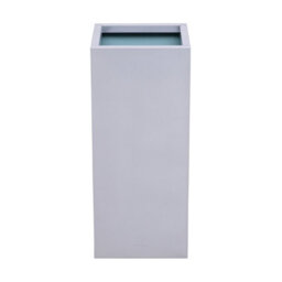 Primrose Zinc Galvanised Tall Rectangular Cube Planter Plant Pot In Silver 75Cm X 32Cm - thumbnail 2