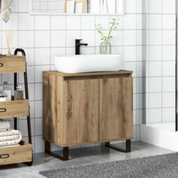 Berkfield Industrial Bathroom Cabinet Artisan Oak 58X33X60 Cm Engineered Wood - thumbnail 3