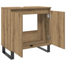 Berkfield Industrial Bathroom Cabinet Artisan Oak 58X33X60 Cm Engineered Wood - thumbnail 8