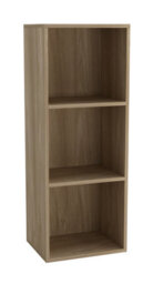 Urbn-Living Urbnliving 30Cm Height Oak 3 Tier Wooden Bookcase Shelving Display Storage Wood Shelf Shelves Cube - thumbnail 3