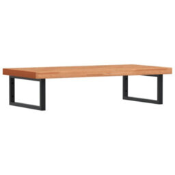 Berkfield Basin Shelf Wall Mounted Steel And Solid Wood Beech - thumbnail 2