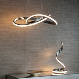 Luminosa Lighting Luminosa Aria Integrated Led Pendant Chrome Effect Plate & Matt White Silicone 1 Light Dimmable Ip20 - thumbnail 2