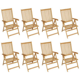Berkfield 9 Piece Garden Dining Set Solid Teak Wood - thumbnail 5
