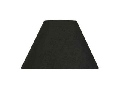 "14"" Luxury Cotton Textured Fabric Coolie Light Shade Purpose Table Floor Ceiling Lighting Practical & Eye Caring Lampshade Black"