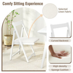 Gainoom Home Foldable Dining Chair Set Of 2 Accent Armless Kitchen Chair - thumbnail 6