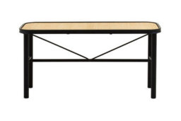 Orsina Handwoven Deatiled Bench, Sleek And Minimalist Rattan Bench, Durable And Versatile Hardwood Outdoor Bench - thumbnail 1