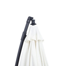 Outsunny 3(M) Cantilever Shanghai Parasol W/ Crank Handle, Cross Base, Off-White - thumbnail 9
