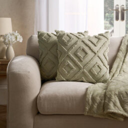 OHS 2 Pack Tufted Arch Filled Cushion Cover, Sage - 45 X 45Cm - thumbnail 2