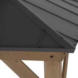 Sunjoy Outdoor Cedar Wood Gazebo With 2-Tier Steel Roof - 300Cm X 360Cm, Anthracite - thumbnail 7