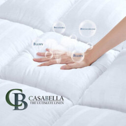 Casabella Double Mattress Topper 4 Inch (10 Cm) Thick Soft Box Stitched With Elasticized Corner Strap 137X190+10Cm - thumbnail 5