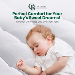Casabella Double Mattress Topper 4 Inch (10 Cm) Thick Soft Box Stitched With Elasticized Corner Strap 137X190+10Cm - thumbnail 8