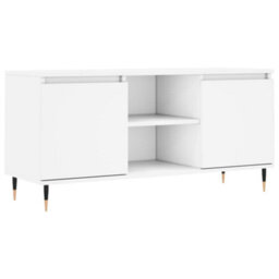 Berkfield Tv Cabinet White 104X35X50 Cm Engineered Wood - thumbnail 2