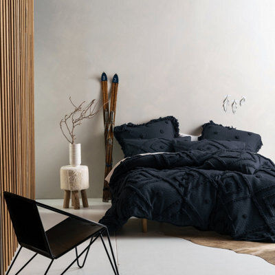 Linen House Adalyn Aztec Tufted 100% Cotton Duvet Cover Set - image 1