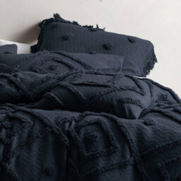 Linen House Adalyn Aztec Tufted 100% Cotton Duvet Cover Set - thumbnail 4