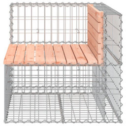 Berkfield Garden Bench Gabion Design 92X71X65.5 Cm Solid Wood Douglas - thumbnail 4