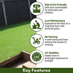 "Cape Verde 40mm Outdoor Artificial Grass Super Soft, Premium Outdoor Artificial Grass-6M(19'8"") X 4M(13'1"")-24M²" - thumbnail 2