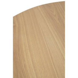 Orsina Contemporary Wood Veneer Top Dining Table With Black Metal Legs, Elegant Dining Table, Sturdy Modern Table - thumbnail 6