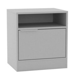 Urbn-Living Urbnliving 49.5Cm Height 2 Pcs 1-Door Bedside White Table Cabinet Nightstand Storage Shelf Unit Bedroom Furniture - thumbnail 6