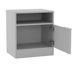Urbn-Living Urbnliving 49.5Cm Height 2 Pcs 1-Door Bedside White Table Cabinet Nightstand Storage Shelf Unit Bedroom Furniture - thumbnail 5