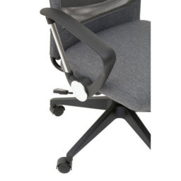 Orsina Ergonomic Grey Mesh And Fabric Home Office Chair, Comfortable Work From Home Chair, Movable Work Chair - thumbnail 9