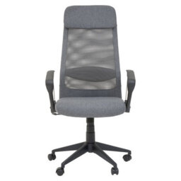 Orsina Ergonomic Grey Mesh And Fabric Home Office Chair, Comfortable Work From Home Chair, Movable Work Chair - thumbnail 3
