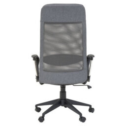Orsina Ergonomic Grey Mesh And Fabric Home Office Chair, Comfortable Work From Home Chair, Movable Work Chair - thumbnail 5