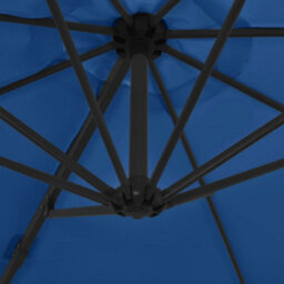 Walplus Cantilever Garden Parasol With Steel Pole Azure Blue 300 Cm - thumbnail 6