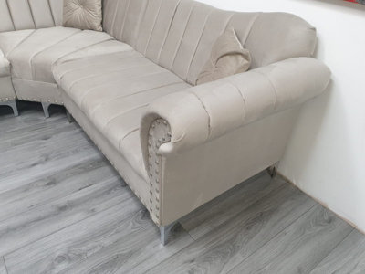 Stratus Interiors Canterbury 3-Seater Sofa - Luxurious Upholstered Design With Elegant Lined Panel Detailing For Modern Living Rooms - image 1