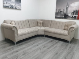 Stratus Interiors Canterbury 3-Seater Sofa - Luxurious Upholstered Design With Elegant Lined Panel Detailing For Modern Living Rooms - thumbnail 6