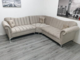 Stratus Interiors Canterbury 3-Seater Sofa - Luxurious Upholstered Design With Elegant Lined Panel Detailing For Modern Living Rooms - thumbnail 7