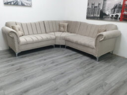 Stratus Interiors Canterbury 3-Seater Sofa - Luxurious Upholstered Design With Elegant Lined Panel Detailing For Modern Living Rooms - thumbnail 4