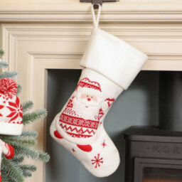 Dibor Snowy Santa Children's Xmas Gift Decoration Christmas Stocking For Kids