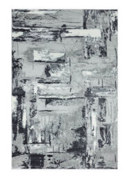 Modern Grey Rug, Abstract Rug For Bedroom, Stain-Resistant Rug For Dining Room, Abstract Grey Rug-80Cm X 150Cm - thumbnail 1