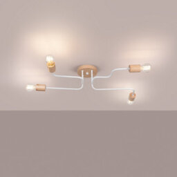 Luminosa Lighting Luminosa Timbo Loft Semi Flush Ceiling 4 Light White - thumbnail 3