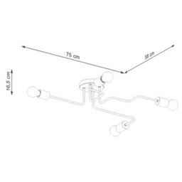 Luminosa Lighting Luminosa Timbo Loft Semi Flush Ceiling 4 Light White - thumbnail 7