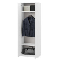 Arte White Simply 1 Hallway Cabinet W69Cm X H200Cm X D40Cm - Bright And Airy Elegance - thumbnail 3