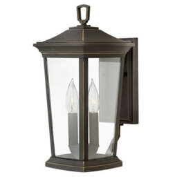 Elegant Outdoor Ip44 Twin Wall Light In Oil Rubbed Bronze With Led E14 Bulbs