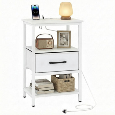 Nightstand Modern Side Table With Charging Station - image 1