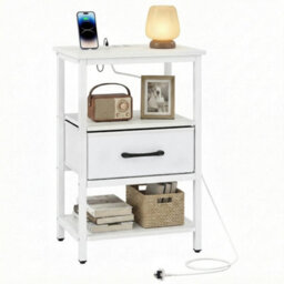 Nightstand Modern Side Table With Charging Station - thumbnail 1
