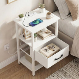 Nightstand Modern Side Table With Charging Station - thumbnail 3