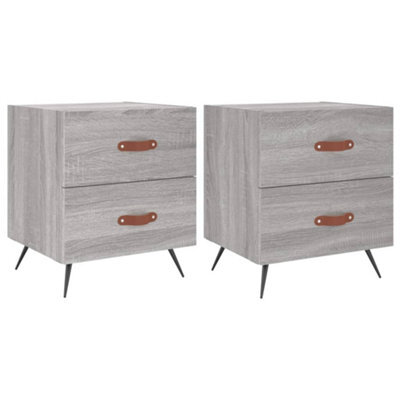 Berkfield Modern Bedside Cabinets 2 Pcs Grey Sonoma 40X35X47.5 Cm Engineered Wood - image 1