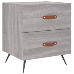 Berkfield Modern Bedside Cabinets 2 Pcs Grey Sonoma 40X35X47.5 Cm Engineered Wood - thumbnail 5