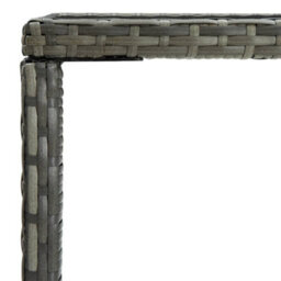 Berkfield Garden Bar Table Grey 70X70X110 Cm Poly Rattan And Glass - thumbnail 4