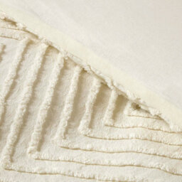 Homescapes Off White Chevron Cotton Tufted Duvet Cover Set, Super King - thumbnail 4