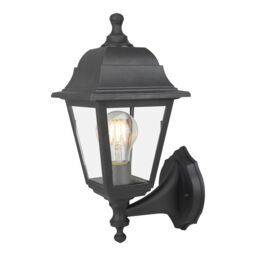 Fixed Matt Black Mains-Powered Outdoor Wall Light With Up & Down Installation - thumbnail 4