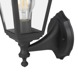 Fixed Matt Black Mains-Powered Outdoor Wall Light With Up & Down Installation - thumbnail 5